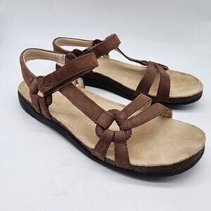 Teva Ventura Sandals Women's 9 Brown Leather Strappy Sport Adjustable